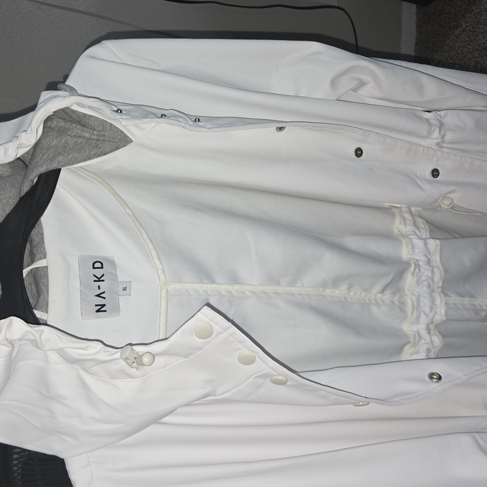 NA-KD Women's White Trench Coat